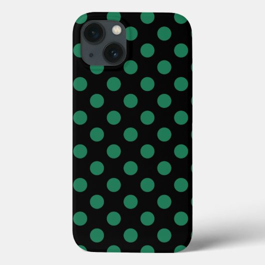 Coques Case-Mate iPhone Coque-coque iphone pois vert et noir (Verso)