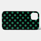 Coques Case-Mate iPhone Coque-coque iphone pois vert et noir (Verso (horizontal))