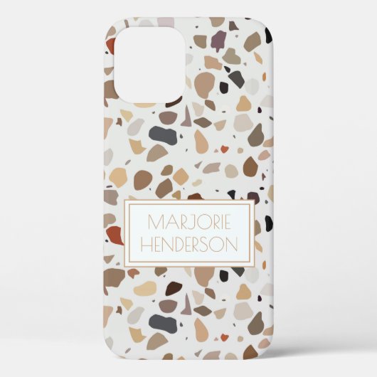 Coques Case-Mate iPhone Coque-coque iphone Terrazzo personnalisé (Verso)