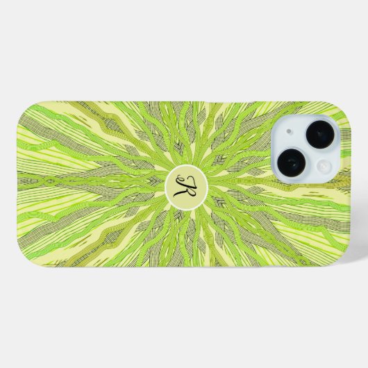 Coques Case-Mate iPhone Coque-coque iphone vert abstrait (Verso (horizontal))