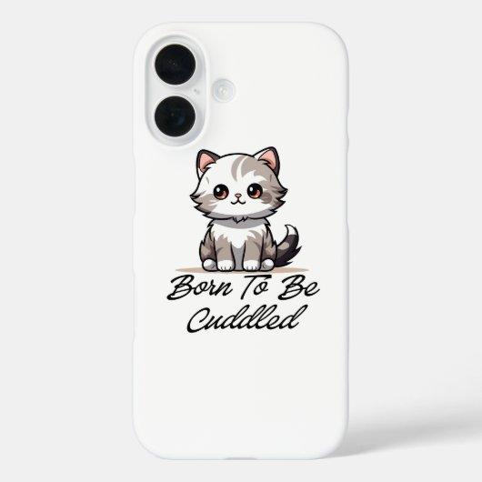 Coques Case-Mate iPhone "Coque iPhone pour chat mignon née pour être câlin (Verso)