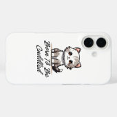 Coques Case-Mate iPhone "Coque iPhone pour chat mignon née pour être câlin (Verso (horizontal))