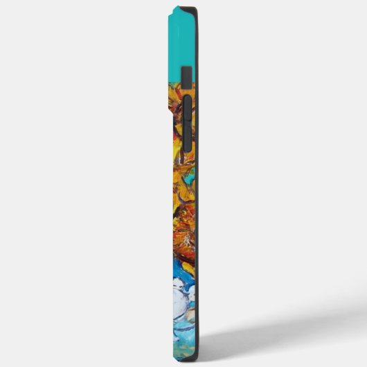 Coques Case-Mate iPhone Coque-M BLEU TURQUOISE AVEC CHAT NOIR (Verso / Gauche)