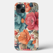 Coques Case-Mate iPhone Coque-Mate, Apple iPhone 13, Florals motif (Verso)