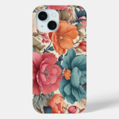 Coques Case-Mate iPhone Coque-Mate, Apple iPhone 15, Florals motif (Verso)