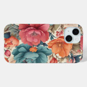Coques Case-Mate iPhone Coque-Mate, Apple iPhone 15, Florals motif (Verso (horizontal))
