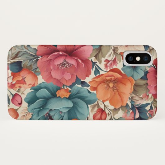Coques Case-Mate iPhone Coque-Mate, Apple iPhone x, Florals motif (Dos (Horizontal))