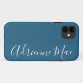 Coques Case-Mate iPhone Coque-Mate bleu-vert personnalisé (Dos (Horizontal))