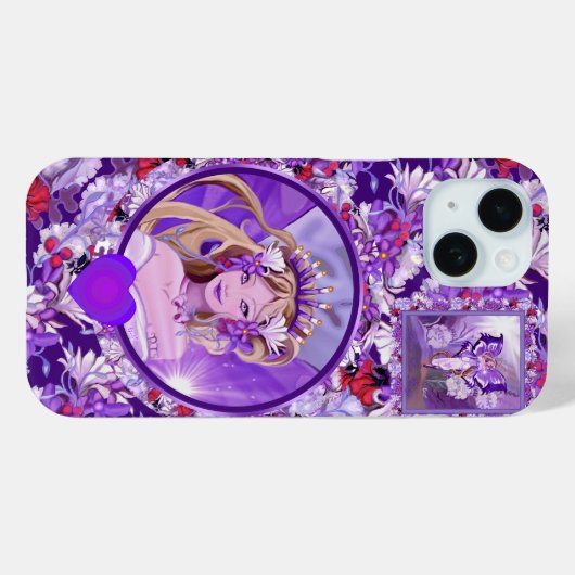Coques Case-Mate iPhone Coque-Mate de fée violette-coque iphone (Verso (horizontal))