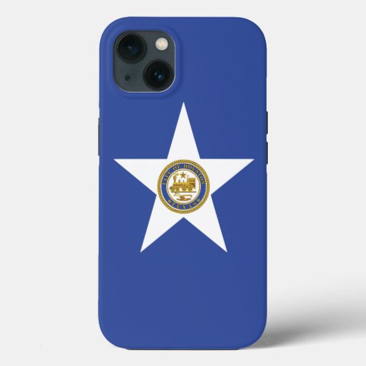 Coques Case-Mate iPhone Coque-Mate de pomme patriotique, Drapeau de Housto (Verso)