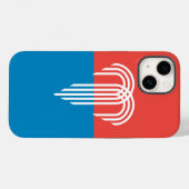 Coques Case-Mate iPhone Coque-Mate de pomme patriotique, drapeau de Kansas (Verso (horizontal))