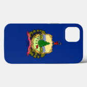 Coques Case-Mate iPhone Coque-Mate de pomme patriotique, drapeau du Vermon (Verso (horizontal))