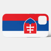 Coques Case-Mate iPhone Coque-Mate de pomme patriotique, drapeau slovaque (Verso (horizontal))