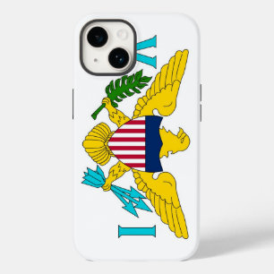 Coque Pour iPhone 14 Coque-Mate de pomme patriotique, Îles Vierges