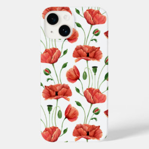 Coque Pour iPhone 14 Coquelicot Aquarelle Fleur Sauvage