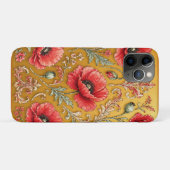 Coques Case-Mate iPhone Coquelicot fleur design doré (Dos (Horizontal))