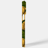 Coques Case-Mate iPhone Coquelicots jaunes sur vert foncé (Verso / Droite)