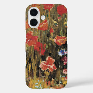Coques iPhone 16 Coquelicots par Robert Vonnoh, Impressionnisme Vin