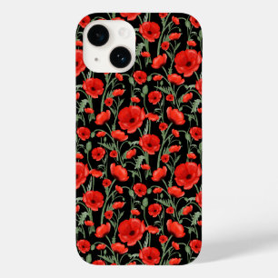 Coque Pour iPhone 14 Coquelicots rouges