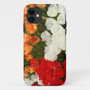Coques iPhone 5 Fleurs de Tulipe Rouge Blanc Orang