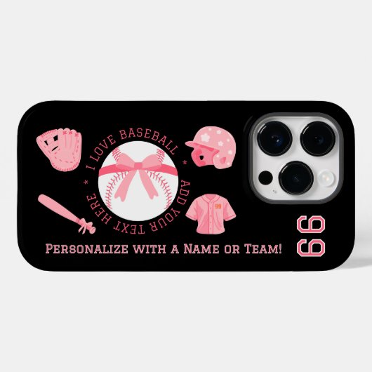 Coques Case-Mate iPhone Coques iphone de baseball mignon pour femmes (Verso (horizontal))