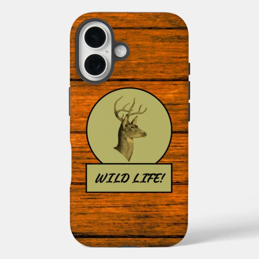 Coques Case-Mate iPhone Coques iphone de grains de bois Buck Head (Verso)