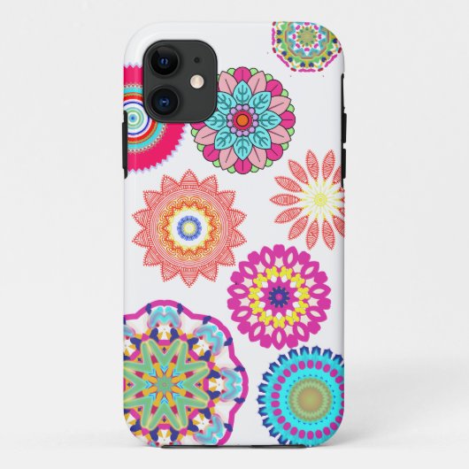 Coques Case-Mate iPhone Coques iphone floraux de motif de mandala abstrait (Dos)