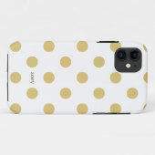 Coques Case-Mate iPhone coques iphone Pois chics (Golden/White) (Dos (Horizontal))