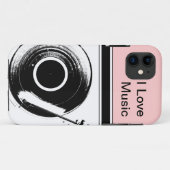 Coques Case-Mate iPhone Coques iphone roses de musique (Dos (Horizontal))