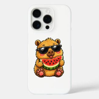 Coques iPhone 16 Pro Coquet Capybara Pastèque Été