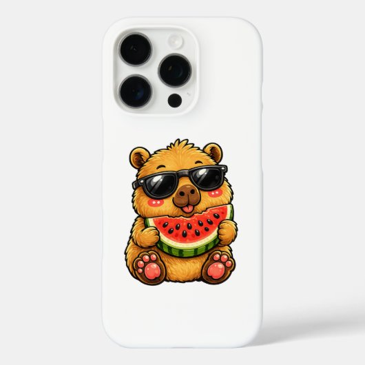 Coques Case-Mate iPhone Coquet Capybara Pastèque Été (Verso)