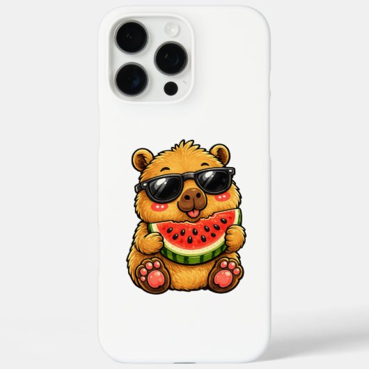 Coques Case-Mate iPhone Coquet Capybara Pastèque Été (Verso)