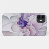 Coques Case-Mate iPhone Coquette Abstraite de fleurs pourpres (Dos (Horizontal))