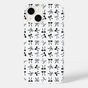 Coque Pour iPhone 14 Coquette black Bows