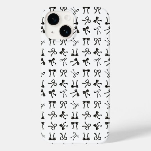 Coques Case-Mate iPhone Coquette black Bows (Verso)