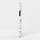 Coques Case-Mate iPhone Coquette Bleu et Blanc (Dos/Droite)