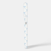Coques Case-Mate iPhone Coquette Bow Blue Monogramme initial iPhone 16 Coq (Verso / Gauche)