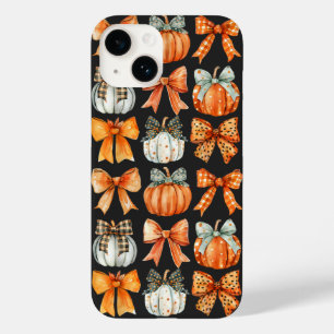 Coque Pour iPhone 14 Coquette Bow Saison Citrouille Thanksgiving Automn
