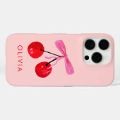 Coques Case-Mate iPhone Coquette Cerise & Nœud (Verso (horizontal))