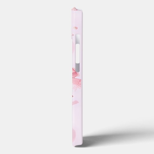 Coques Case-Mate iPhone Coquette Cerises blanches et vaches roses (Verso / Gauche)