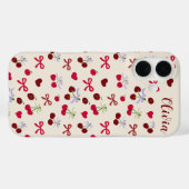 Coques Case-Mate iPhone Coquette Cerises Vaches et Coeurs (Verso (horizontal))