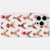 Coques Case-Mate iPhone Coquette Christmas Preppy Reindeer (Verso (horizontal))