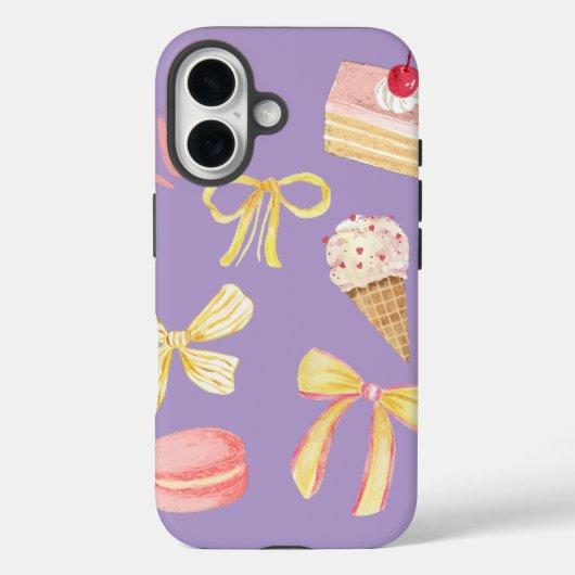 Coques Case-Mate iPhone Coquette Cute Pastel Bows Cakes Macarons Ice Cream (Verso)