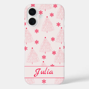 Coques iPhone 16 Coquette feu rose sapin