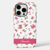 Coques Case-Mate iPhone Coquette fille rose mignonne Personnaliser (Verso)