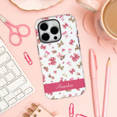Coques Case-Mate iPhone Coquette fille rose mignonne Personnaliser