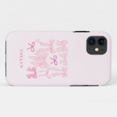 Coques Case-Mate iPhone Coquette Girls Bows Rose (Dos (Horizontal))