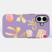Coques Case-Mate iPhone Coquette Mignon Pâtisseries Macarons Glace (Verso (horizontal))