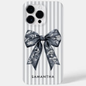 Coques Case-Mate iPhone Coquette moderne Gris Gris Gris Gris Fille Bow Nom (Verso)