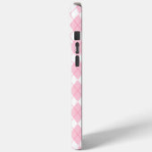 Coques Case-Mate iPhone Coquette Monogramme rose Jacquard rose cerise (Verso / Gauche)